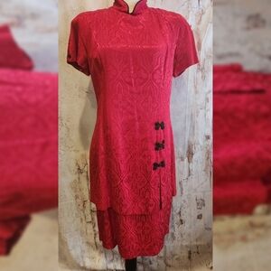Vintage Jessica Howard Oriental Style Dress Sz 8